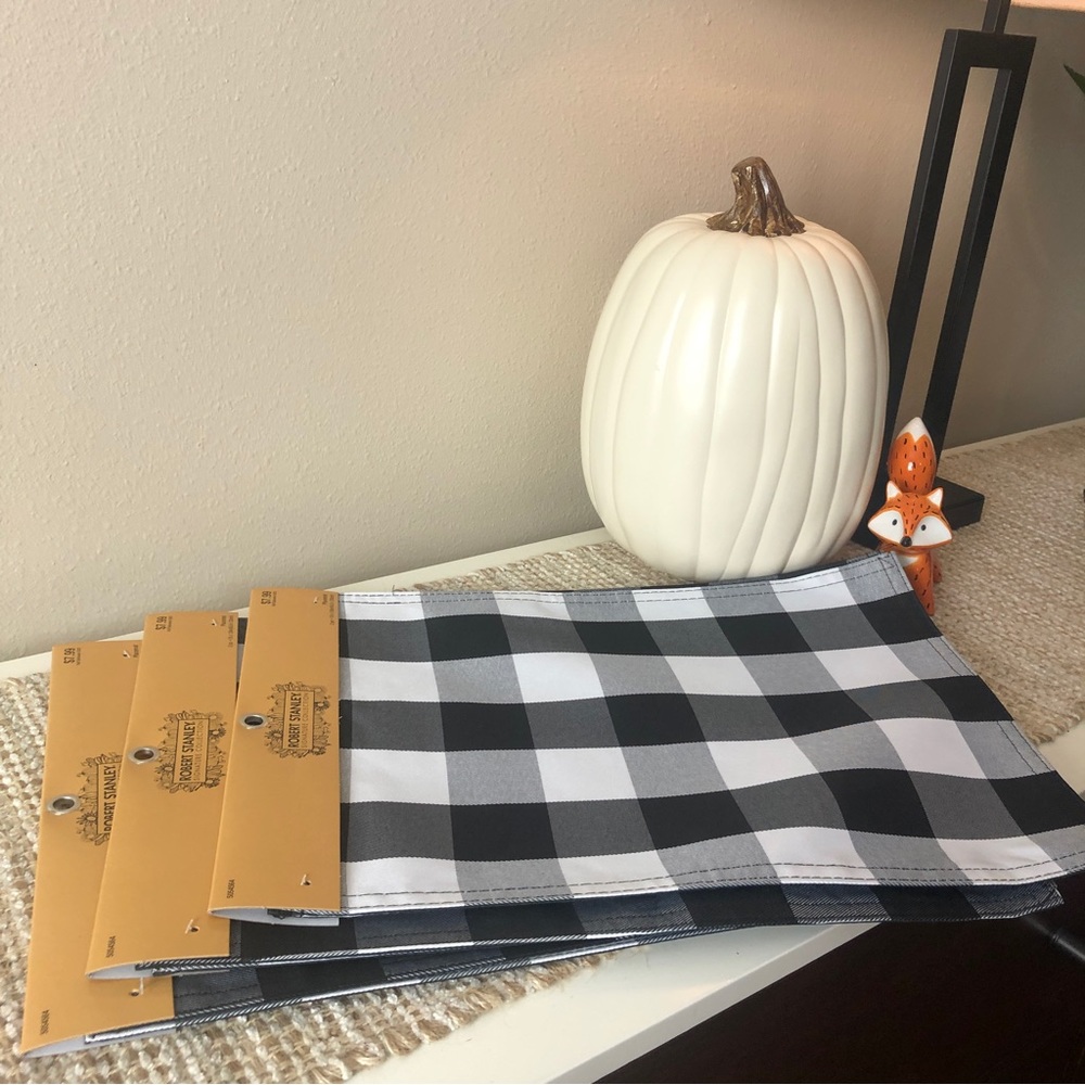 Fashionable Farmhouse Fall Themed Table Mats (Sold in sets of 2) Buffalo Check